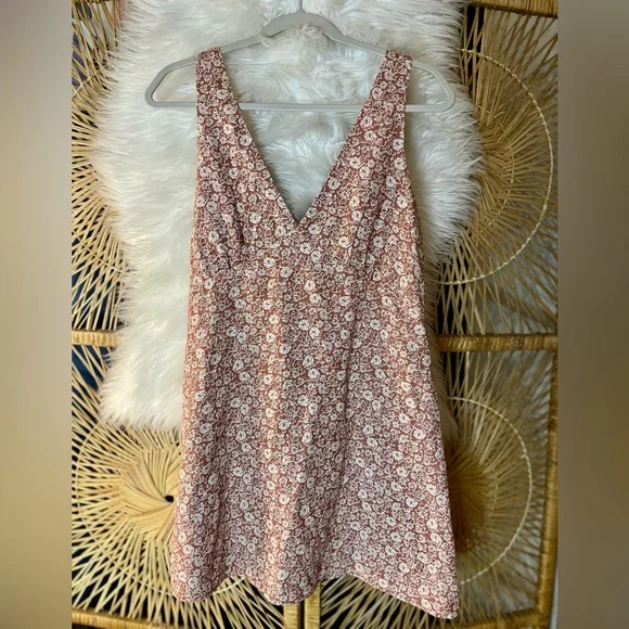 Rhythm Women’s Carmella Floral Print V-Neck Sleeveless Mini Dress A-Line Retro - Picture 7 of 14